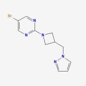5-Bromo-2-[3-(pyrazol-1-ylmethyl)azetidin-1-yl]pyrimidine