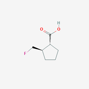 molecular formula C7H11FO2 B2665601 (1R,2R)-2-(氟甲基)环戊烷-1-羧酸 CAS No. 2138429-76-0