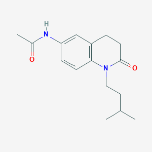 molecular formula C16H22N2O2 B2665613 N-(1-异戊基-2-氧代-1,2,3,4-四氢喹啉-6-基)乙酰胺 CAS No. 941911-58-6