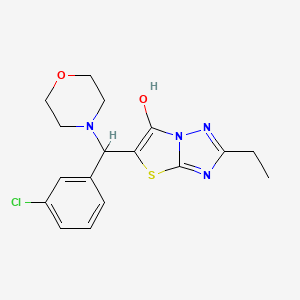 5-((3-Chlorophenyl)(morpholino)methyl)-2-ethylthiazolo[3,2-b][1,2,4]triazol-6-ol