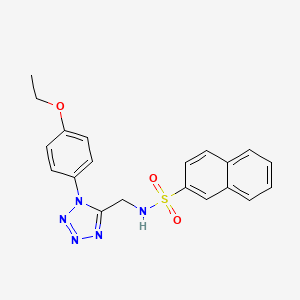 molecular formula C20H19N5O3S B2665627 N-((1-(4-ethoxyphenyl)-1H-tetrazol-5-yl)methyl)naphthalene-2-sulfonamide CAS No. 921060-39-1