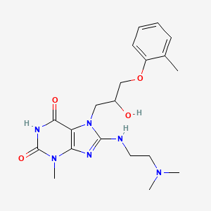 8-((2-(dimethylamino)ethyl)amino)-7-(2-hydroxy-3-(o-tolyloxy)propyl)-3-methyl-1H-purine-2,6(3H,7H)-dione