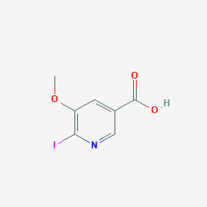 molecular formula C7H6INO3 B2665638 6-Iodo-5-methoxynicotinic acid CAS No. 1956366-51-0
