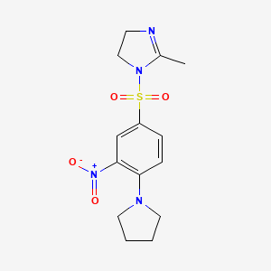 2-methyl-1-{[3-nitro-4-(1-pyrrolidinyl)phenyl]sulfonyl}-4,5-dihydro-1H-imidazole