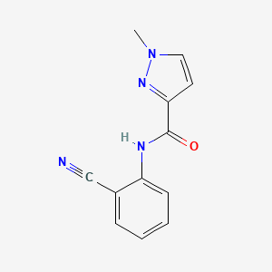 molecular formula C12H10N4O B2665651 N-(2-cyanophenyl)-1-methyl-1H-pyrazole-3-carboxamide CAS No. 1052634-90-8