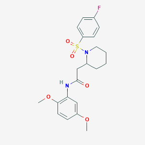 N-(2,5-dimethoxyphenyl)-2-(1-((4-fluorophenyl)sulfonyl)piperidin-2-yl)acetamide