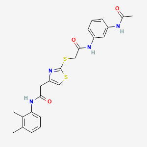 N-(3-acetamidophenyl)-2-((4-(2-((2,3-dimethylphenyl)amino)-2-oxoethyl)thiazol-2-yl)thio)acetamide