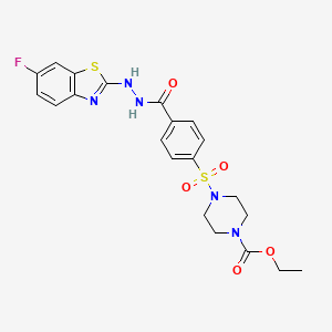 Ethyl 4-((4-(2-(6-fluorobenzo[d]thiazol-2-yl)hydrazinecarbonyl)phenyl)sulfonyl)piperazine-1-carboxylate
