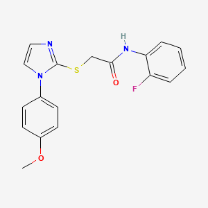 N-(2-fluorophenyl)-2-[1-(4-methoxyphenyl)imidazol-2-yl]sulfanyl-acetamide