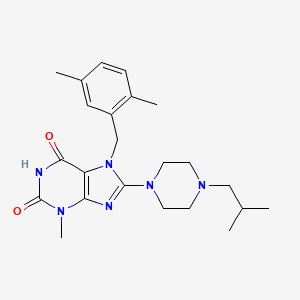 7-(2,5-dimethylbenzyl)-8-(4-isobutylpiperazin-1-yl)-3-methyl-1H-purine-2,6(3H,7H)-dione