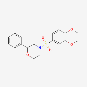 4-((2,3-Dihydrobenzo[b][1,4]dioxin-6-yl)sulfonyl)-2-phenylmorpholine