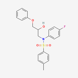N-(4-fluorophenyl)-N-(2-hydroxy-3-phenoxypropyl)-4-methylbenzenesulfonamide
