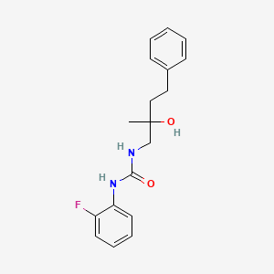 molecular formula C18H21FN2O2 B2665672 1-(2-Fluorophenyl)-3-(2-hydroxy-2-methyl-4-phenylbutyl)urea CAS No. 1286704-87-7