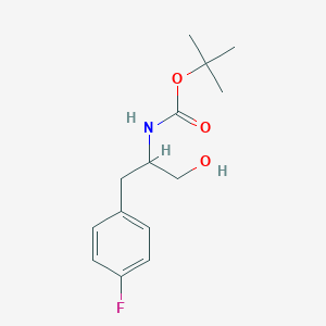 Tert-butyl N-[1-(4-fluorophenyl)-3-hydroxypropan-2-yl]carbamate