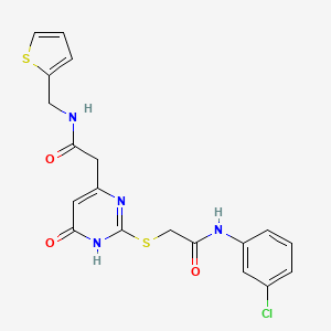 N-(3-chlorophenyl)-2-((6-oxo-4-(2-oxo-2-((thiophen-2-ylmethyl)amino)ethyl)-1,6-dihydropyrimidin-2-yl)thio)acetamide