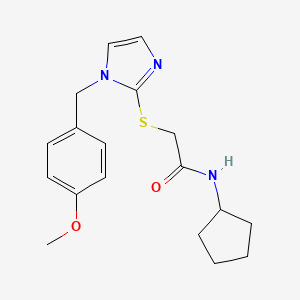 N-cyclopentyl-2-((1-(4-methoxybenzyl)-1H-imidazol-2-yl)thio)acetamide