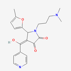 molecular formula C20H23N3O4 B2665685 1-(3-(dimethylamino)propyl)-3-hydroxy-4-isonicotinoyl-5-(5-methylfuran-2-yl)-1H-pyrrol-2(5H)-one CAS No. 847178-30-7