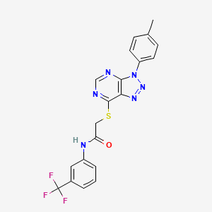 2-((3-(p-tolyl)-3H-[1,2,3]triazolo[4,5-d]pyrimidin-7-yl)thio)-N-(3-(trifluoromethyl)phenyl)acetamide