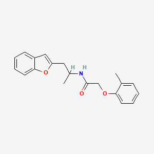 molecular formula C20H21NO3 B2665702 N-(1-(苯并呋喃-2-基)丙基)-2-(邻甲苯氧基)乙酰胺 CAS No. 2034210-32-5