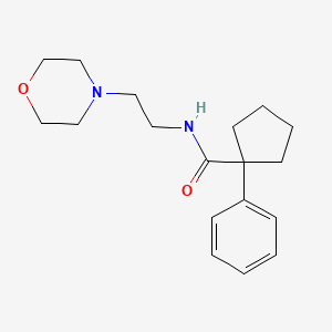 molecular formula C18H26N2O2 B2665703 N-(2-吗啉-4-基乙基)(苯基环戊基)甲酰胺 CAS No. 696631-88-6