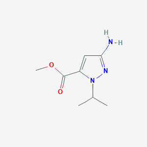 molecular formula C8H13N3O2 B2665706 Methyl 5-amino-2-propan-2-ylpyrazole-3-carboxylate CAS No. 1352201-48-9; 1894743-38-4