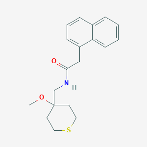 molecular formula C19H23NO2S B2665707 N-((4-methoxytetrahydro-2H-thiopyran-4-yl)methyl)-2-(naphthalen-1-yl)acetamide CAS No. 2034452-54-3