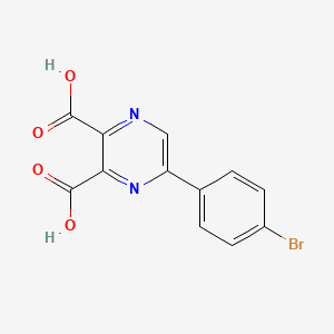 molecular formula C12H7BrN2O4 B2665708 5-(4-Bromophenyl)pyrazine-2,3-dicarboxylic acid CAS No. 1148027-06-8