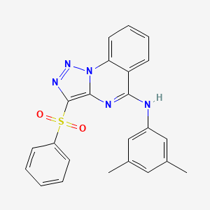 molecular formula C23H19N5O2S B2665711 N-(3,5-dimethylphenyl)-3-(phenylsulfonyl)[1,2,3]triazolo[1,5-a]quinazolin-5-amine CAS No. 866811-38-3