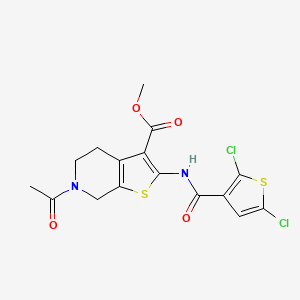 Methyl 6-acetyl-2-(2,5-dichlorothiophene-3-carboxamido)-4,5,6,7-tetrahydrothieno[2,3-c]pyridine-3-carboxylate