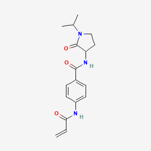 molecular formula C17H21N3O3 B2665717 N-(2-Oxo-1-propan-2-ylpyrrolidin-3-yl)-4-(prop-2-enoylamino)benzamide CAS No. 2197301-62-3