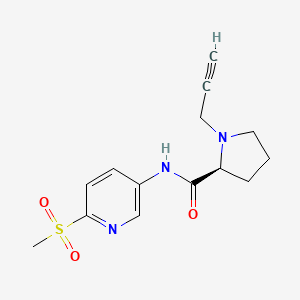 (2S)-N-(6-methanesulfonylpyridin-3-yl)-1-(prop-2-yn-1-yl)pyrrolidine-2-carboxamide