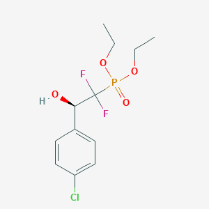 molecular formula C12H16ClF2O4P B2665732 Diethyl (2-(4-chlorophenyl)-1,1-difluoro-2-hydroxyethyl)phosphonate CAS No. 1093490-20-0