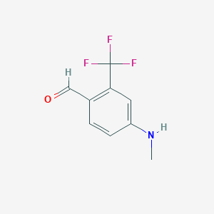 molecular formula C9H8F3NO B2665737 4-(Methylamino)-2-(trifluoromethyl)benzaldehyde CAS No. 1288998-91-3