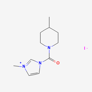 molecular formula C11H18IN3O B2665738 3-methyl-1-(4-methylpiperidine-1-carbonyl)-1H-imidazol-3-ium iodide CAS No. 548763-40-2