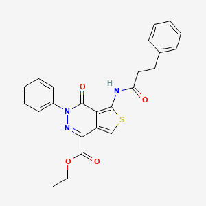 Ethyl 4-oxo-3-phenyl-5-(3-phenylpropanamido)-3,4-dihydrothieno[3,4-d]pyridazine-1-carboxylate