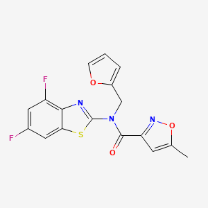 N-(4,6-difluorobenzo[d]thiazol-2-yl)-N-(furan-2-ylmethyl)-5-methylisoxazole-3-carboxamide