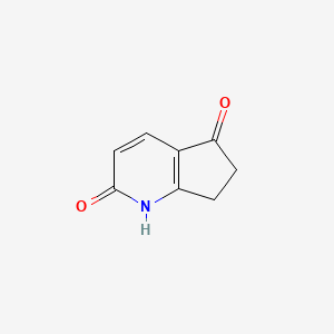 molecular formula C8H7NO2 B2665751 6,7-dihydro-1H-cyclopenta[b]pyridine-2,5-dione CAS No. 857416-56-9