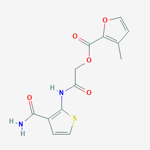 [(3-Carbamoylthiophen-2-yl)carbamoyl]methyl 3-methylfuran-2-carboxylate