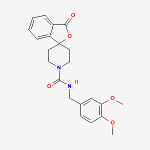 molecular formula C22H24N2O5 B2665757 N-(3,4-二甲氧基苄基)-3-氧代-3H-螺[异苯并呋喃-1,4'-哌啶]-1'-羧酰胺 CAS No. 1797140-26-1