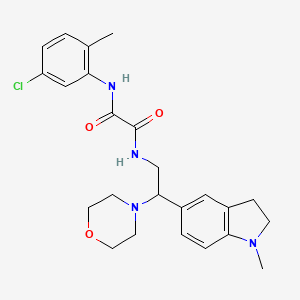 molecular formula C24H29ClN4O3 B2665763 N1-(5-chloro-2-methylphenyl)-N2-(2-(1-methylindolin-5-yl)-2-morpholinoethyl)oxalamide CAS No. 922557-33-3