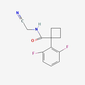 molecular formula C13H12F2N2O B2665771 N-(Cyanomethyl)-1-(2,6-difluorophenyl)cyclobutane-1-carboxamide CAS No. 2249147-61-1