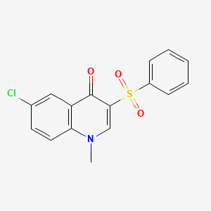 3-(Benzenesulfonyl)-6-chloro-1-methyl-1,4-dihydroquinolin-4-one