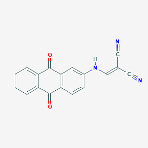 molecular formula C18H9N3O2 B2665777 (((9,10-Dioxo-2-anthryl)amino)methylene)methane-1,1-dicarbonitrile CAS No. 21498-85-1