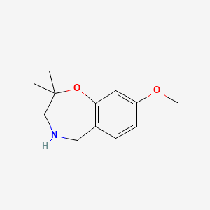 molecular formula C12H17NO2 B2665781 8-Methoxy-2,2-dimethyl-2,3,4,5-tetrahydro-1,4-benzoxazepine CAS No. 1784180-64-8