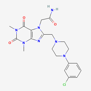 2-(8-{[4-(3-chlorophenyl)piperazin-1-yl]methyl}-1,3-dimethyl-2,6-dioxo-1,2,3,6-tetrahydro-7H-purin-7-yl)acetamide