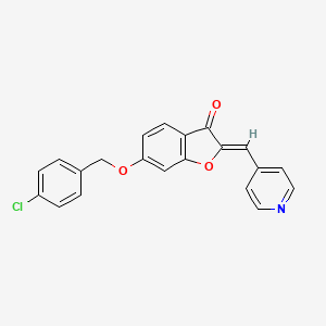 (Z)-6-((4-chlorobenzyl)oxy)-2-(pyridin-4-ylmethylene)benzofuran-3(2H)-one