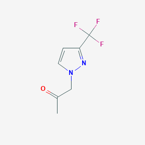 molecular formula C7H7F3N2O B2665801 1-(3-(Trifluoromethyl)-1H-pyrazol-1-yl)propan-2-one CAS No. 1004643-67-7