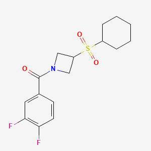 (3-(Cyclohexylsulfonyl)azetidin-1-yl)(3,4-difluorophenyl)methanone
