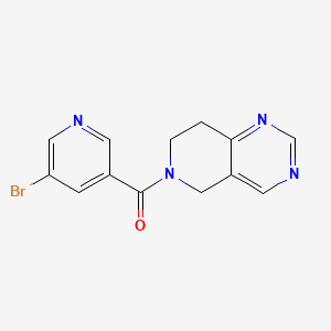 molecular formula C13H11BrN4O B2665806 (5-bromopyridin-3-yl)(7,8-dihydropyrido[4,3-d]pyrimidin-6(5H)-yl)methanone CAS No. 1797894-48-4
