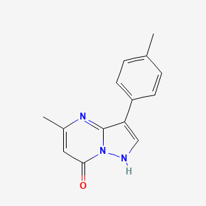 molecular formula C14H13N3O B2665808 5-甲基-3-(对甲苯基)吡唑并[1,5-a]嘧啶-7-醇 CAS No. 900889-28-3